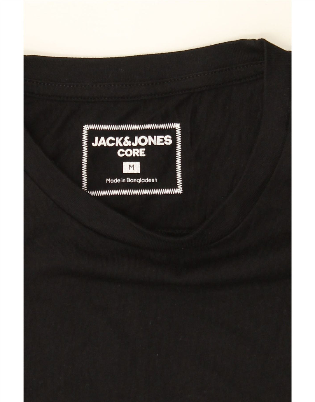JACK & JONES Mens T-Shirt Top Medium Black Cotton Vintage Jack & Jones and Second-Hand Jack & Jones from Messina Hembry 