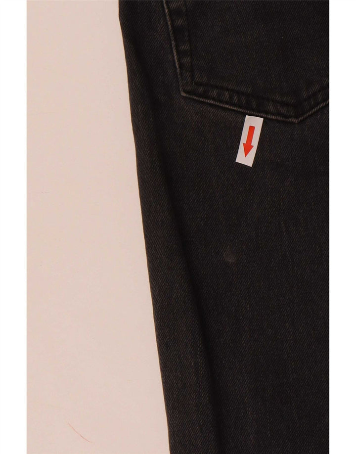 Topshop Womens Distressed Cropped Jeans W25 L24 Grey Polyester