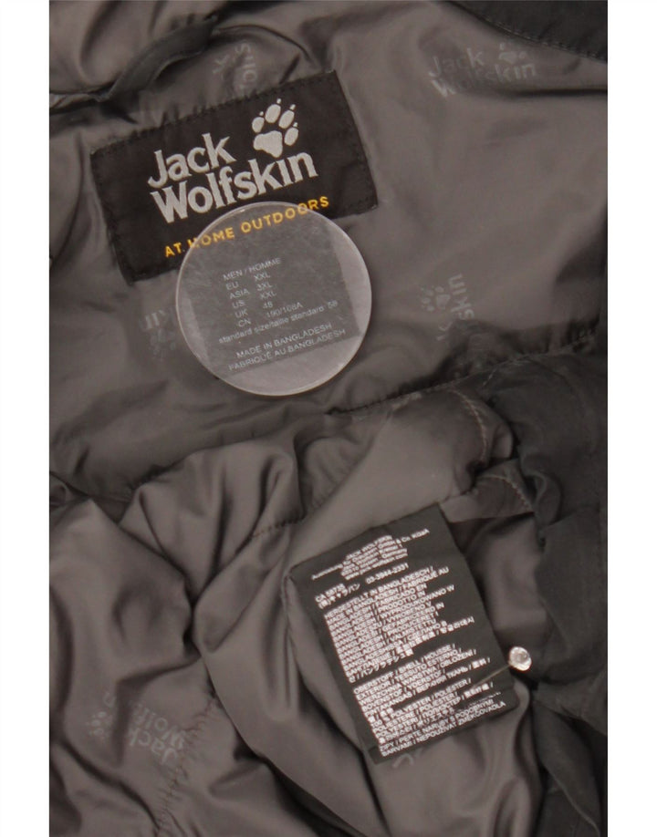 Jack Wolfskin Ανδρικό μπουφάν με κουκούλα αντιανεμικό UK 48 2XL μαύρο πολυεστέρα