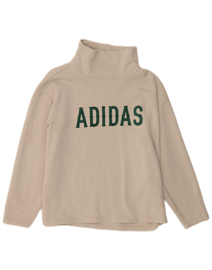 Adidas Γυναικείο Φούτερ με γραφικό μεγάλο μέγεθος Jumper UK 10 Small Off White