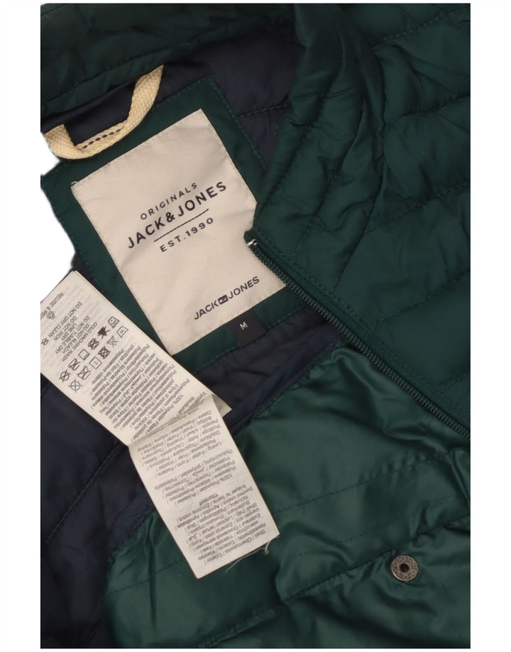 JACK & JONES Ανδρικό μπουφάν με επένδυση UK 38 Μεσαίου πράσινου πολυεστέρα