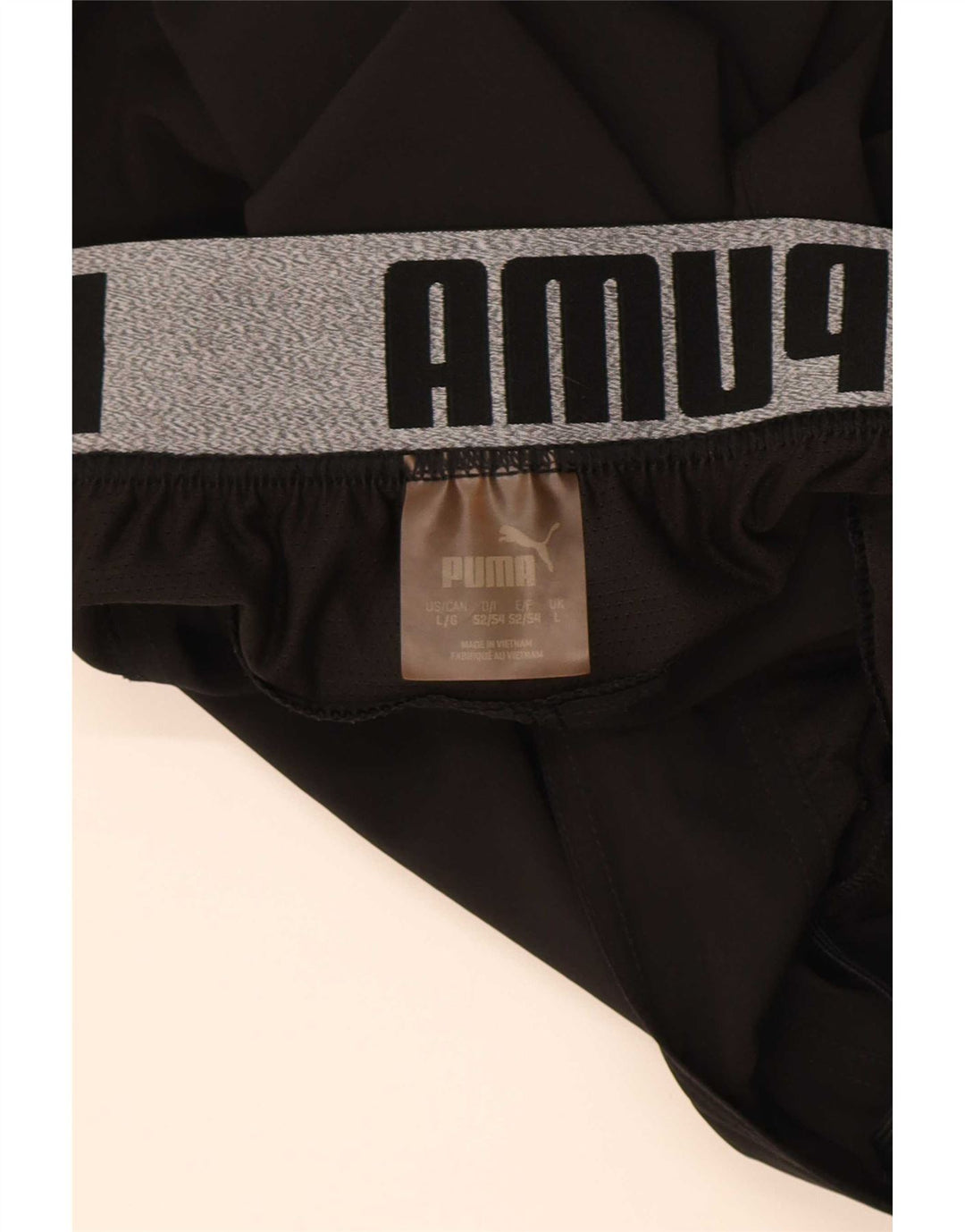 Ανδρικό γραφικό αθλητικό σορτς Puma μεγάλο μαύρο πολυεστέρα