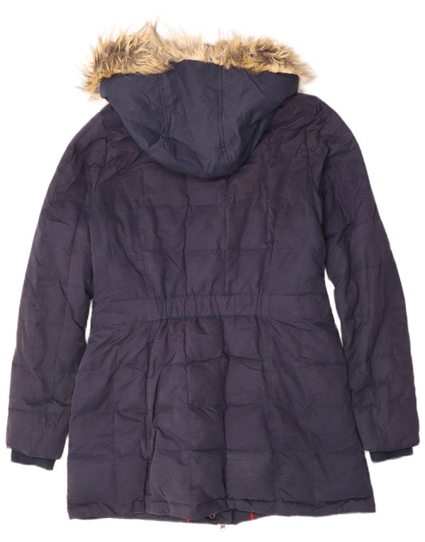 Γυναικείο μπουφάν Parka με κουκούλα Fat Face UK 12 Medium Navy Blue Polyester Winter