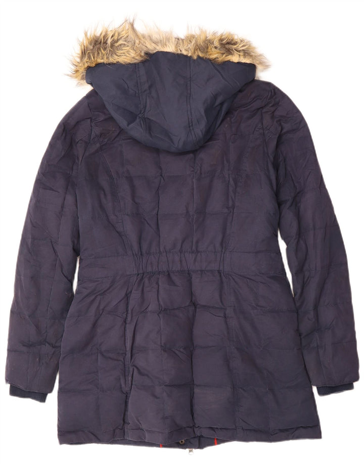Γυναικείο μπουφάν Parka με κουκούλα Fat Face UK 12 Medium Navy Blue Polyester Winter