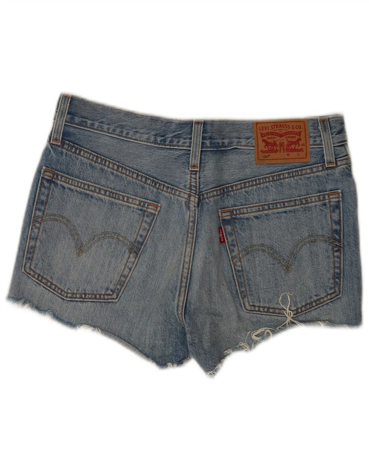 Levi's Womens 501 Distressed τζιν σορτς W26 μικρό μπλε βαμβακερό