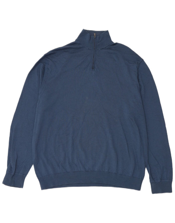 Marks & Spencer Ανδρικό πουλόβερ με φερμουάρ 3XL Μαλλί Merino