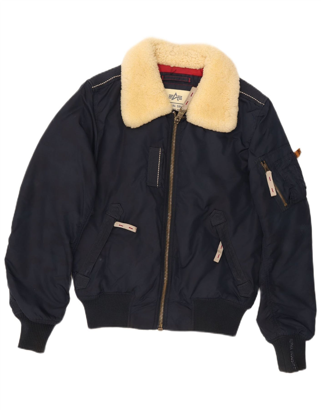 Ανδρικό μπουφάν Alpha Industries Bomber UK 36 Small Navy Blue Nylon