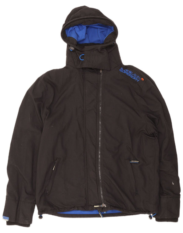 Superdry Mens Windcheater Hooded Windbreaker Jacket UK 42 XL Black