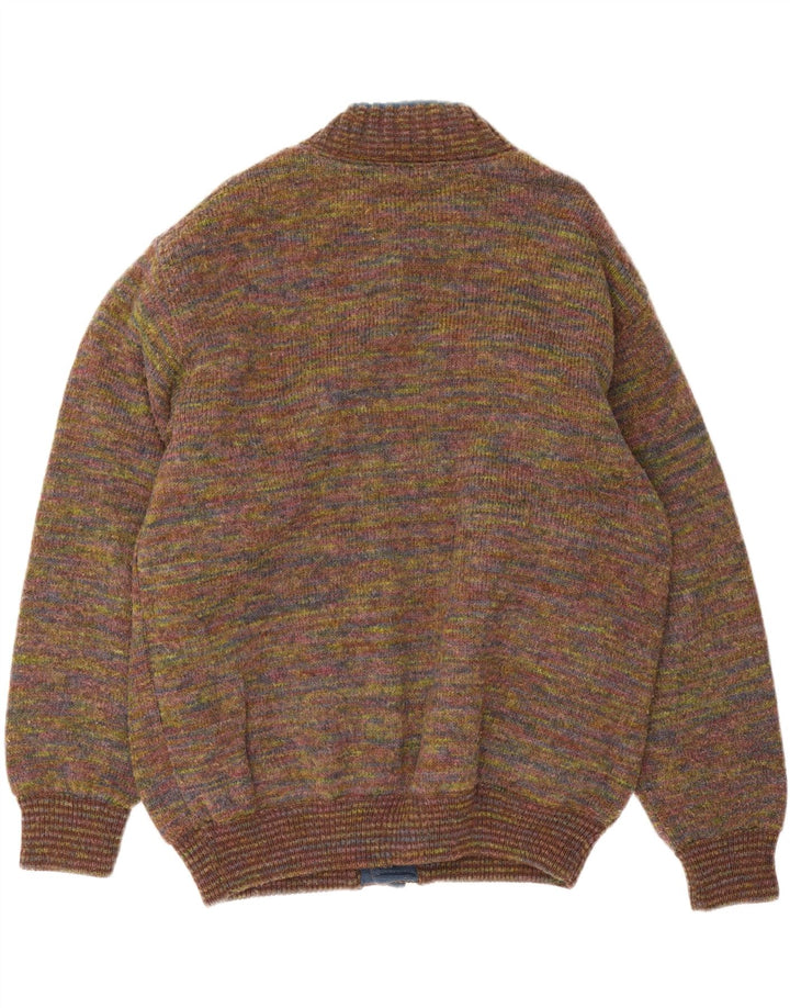 Vintage ανδρικό πλεκτό μπουφάν μπουφάν UK 42 XL πολύχρωμο μαλλί
