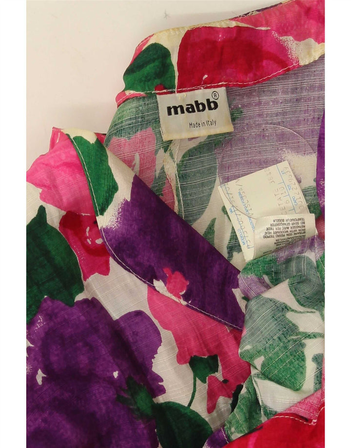 mabb Γυναικείο Μπουφάν Blazer 4 Κουμπιών IT 42 Μεσαίο Πολύχρωμο Floral