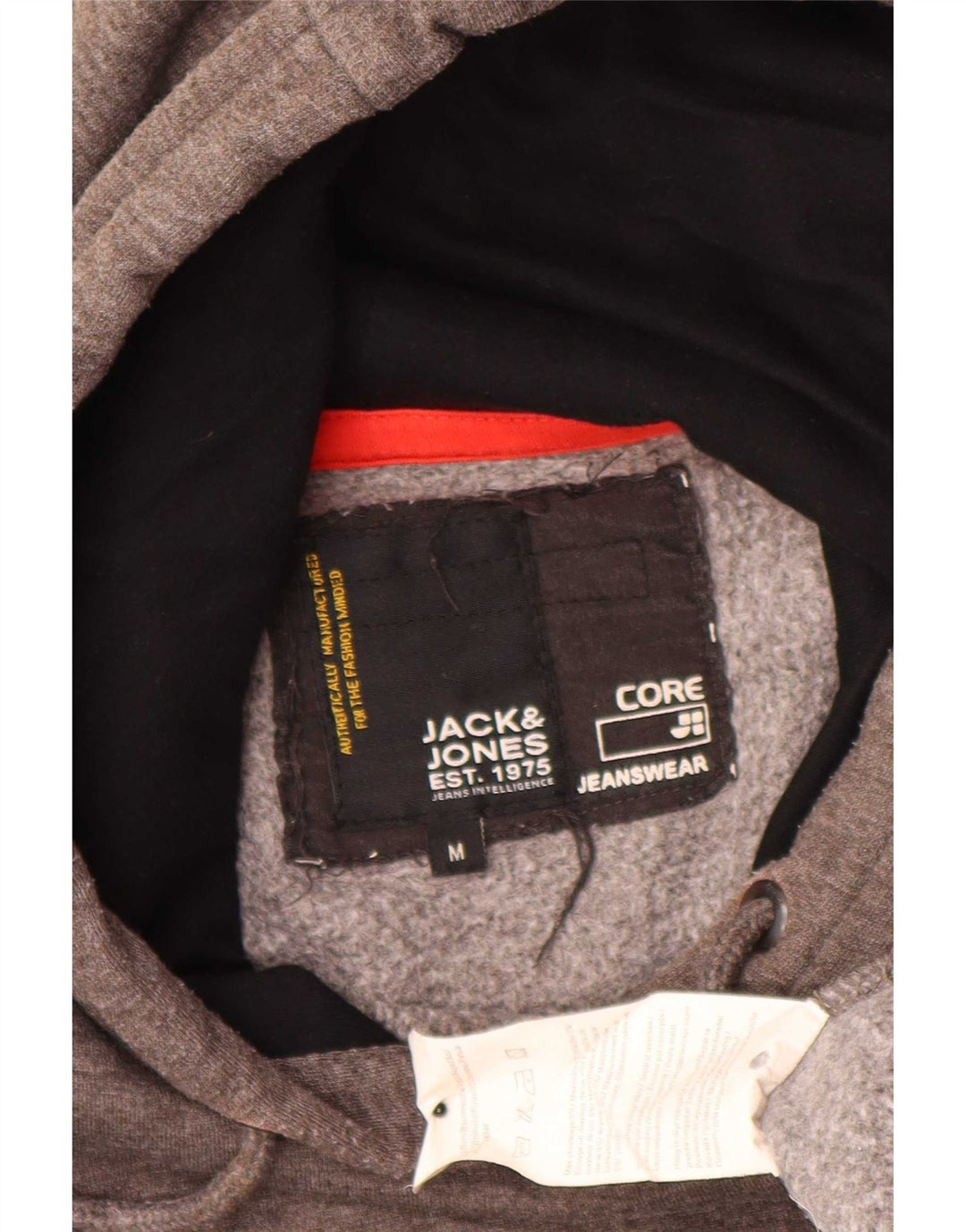 Jack & Jones Ανδρικό γραφικό με κουκούλα, μεσαίο γκρι βαμβακερό