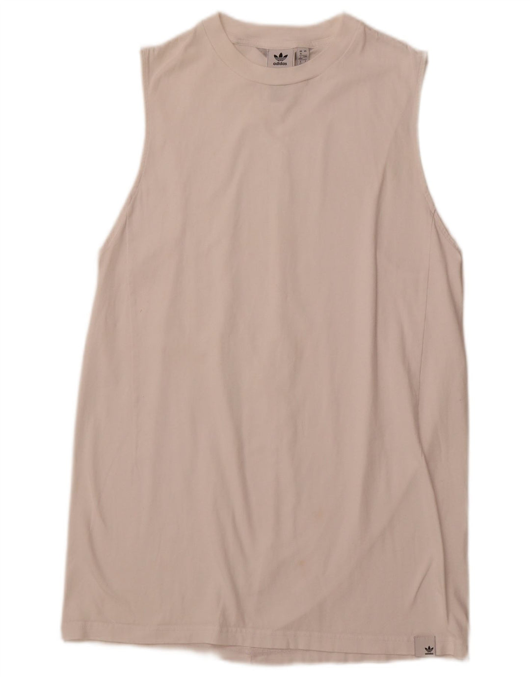 Γυναικείο αμάνικο μπλουζάκι ADIDAS UK 16 μεγάλο λευκό βαμβακερό