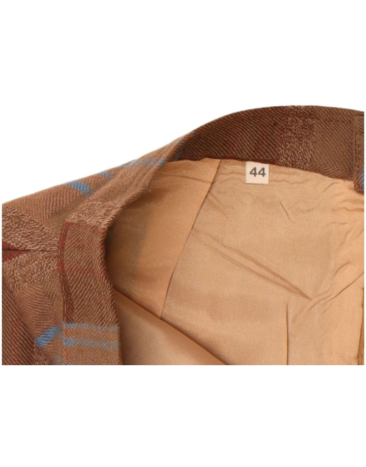 Vintage Γυναικεία Ψηλόμεση ίσια Φούστα IT 44 Medium W26 Καφέ Καρό