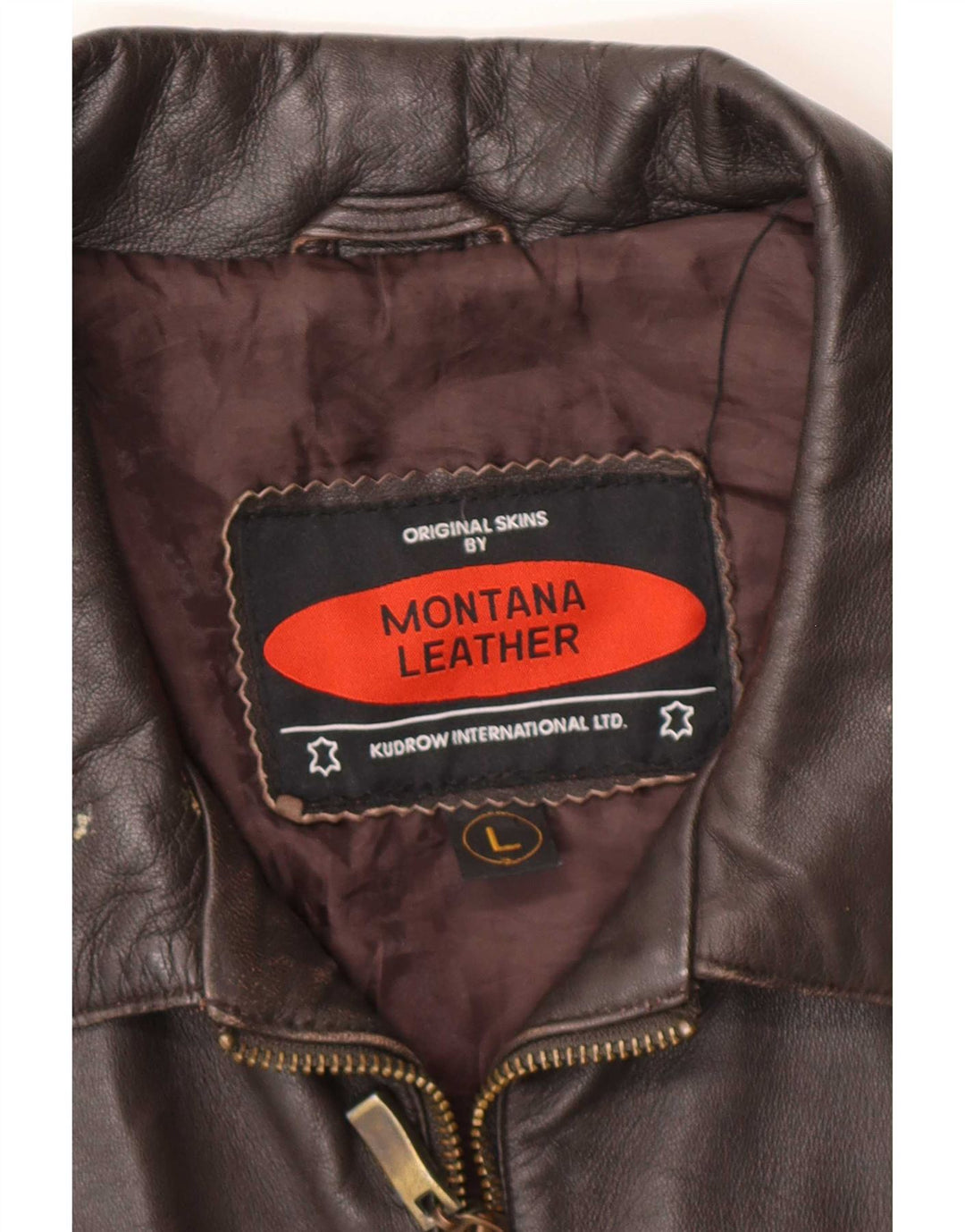 Ανδρικό Δερμάτινο Μπουφάν MONTANA UK 40 Large Brown