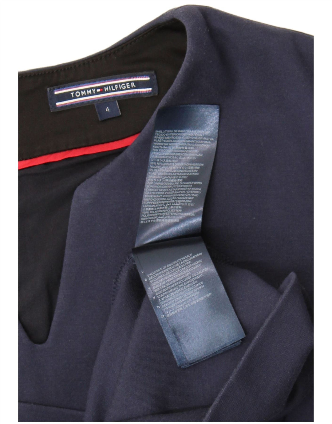 Γυναικείο φόρεμα με θήκη Tommy Hilfiger US 4 Small Navy Blue Viscose