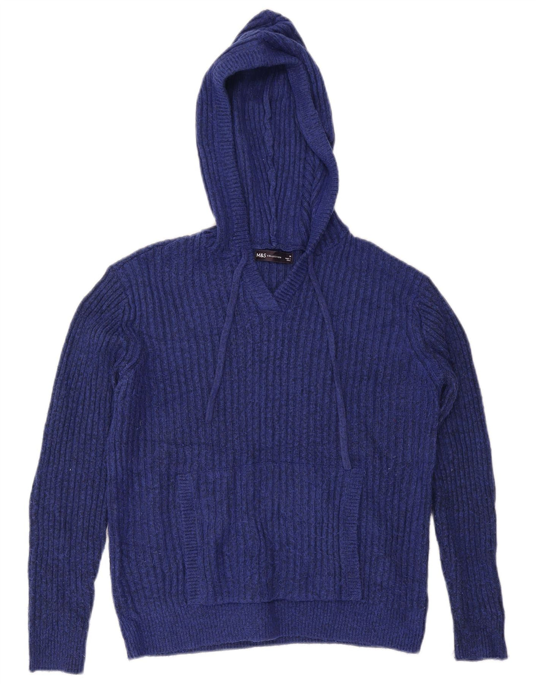 Marks & Spencer Γυναικείο πουλόβερ με κουκούλα UK 14 Medium Navy Blue