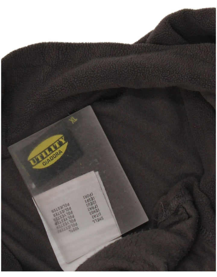 Ανδρικό γραφικό φερμουάρ Diadora Fleece Jumper XL Γκρι πολυεστέρας
