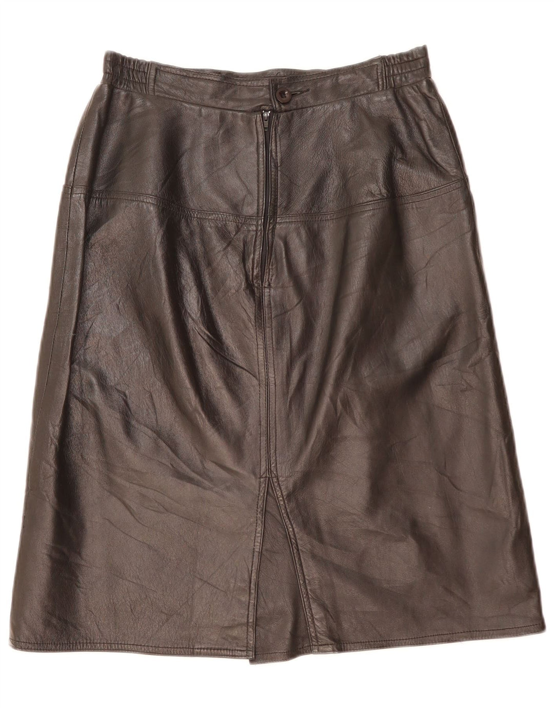 Vintage Γυναικεία Δερμάτινη Φούστα IT 42 Medium W27 Μαύρη