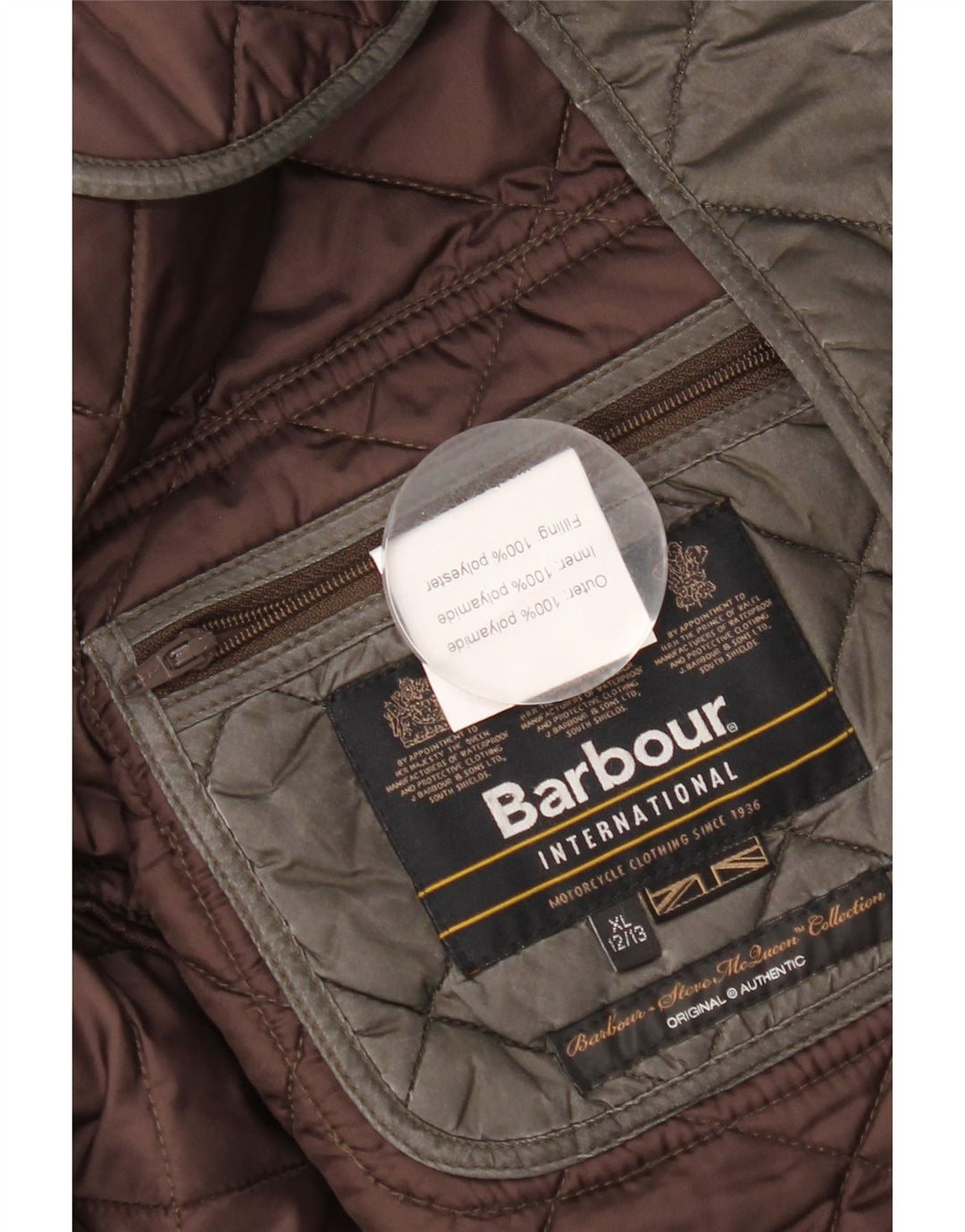 Μπουφάν Barbour Boys Quilted Jacket 12-13 Years XL Khaki Polyamide