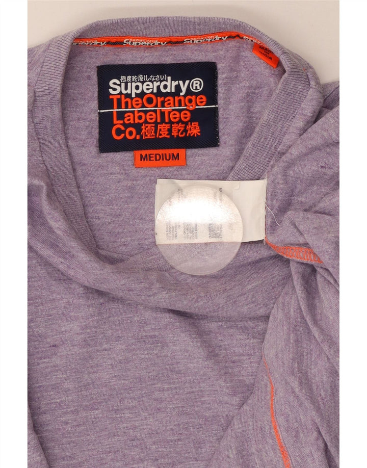 Ανδρικό T-Shirt SUPERDRY Τοπ μεσαίο μωβ βαμβακερό
