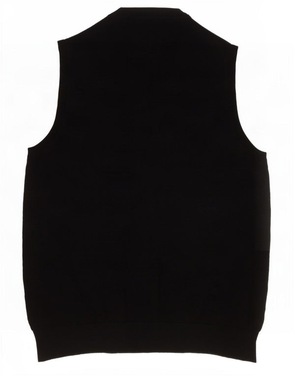 Marks & Spencer Mens Vest Tank Top Small Black Cotton