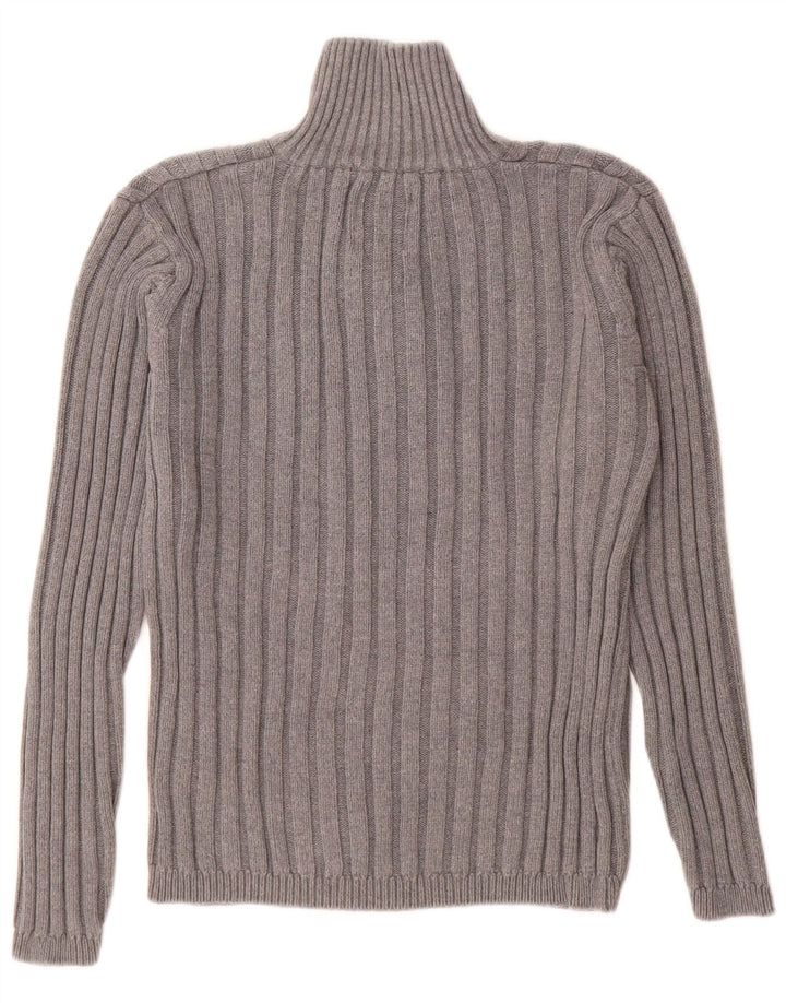 Jack & Jones Ανδρικό πουλόβερ με κουμπιά λαιμόκοψης μικρό γκρι βαμβακερό