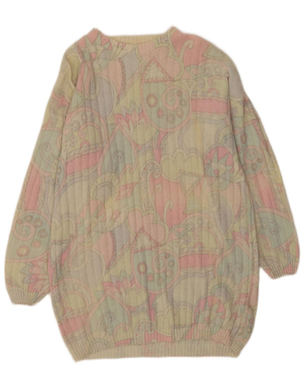 Vintage γυναικείο πουλόβερ με λαιμόκαυστο UK 16 μεγάλο πολύχρωμο Paisley