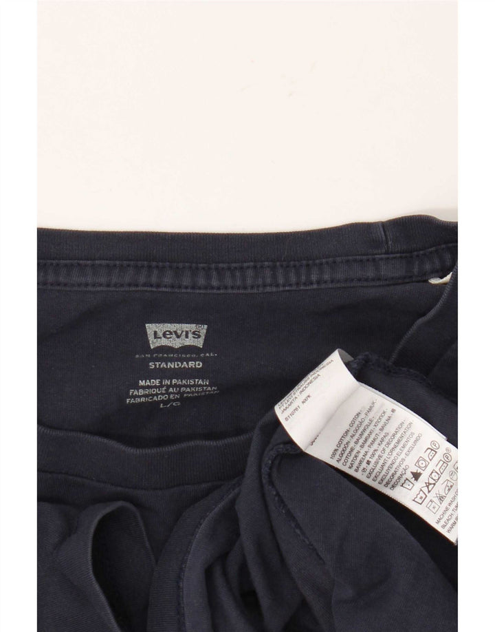 Ανδρικό μπλουζάκι Levi's Standard Top Large Navy Blue από βαμβάκι