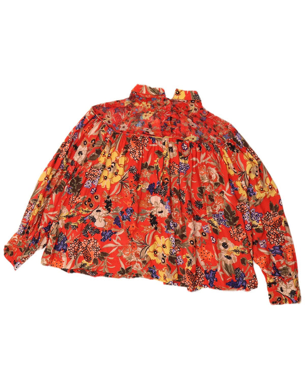 Γυναικεία μακρυμάνικη μπλούζα French Connection Top UK 16 Large Red Floral