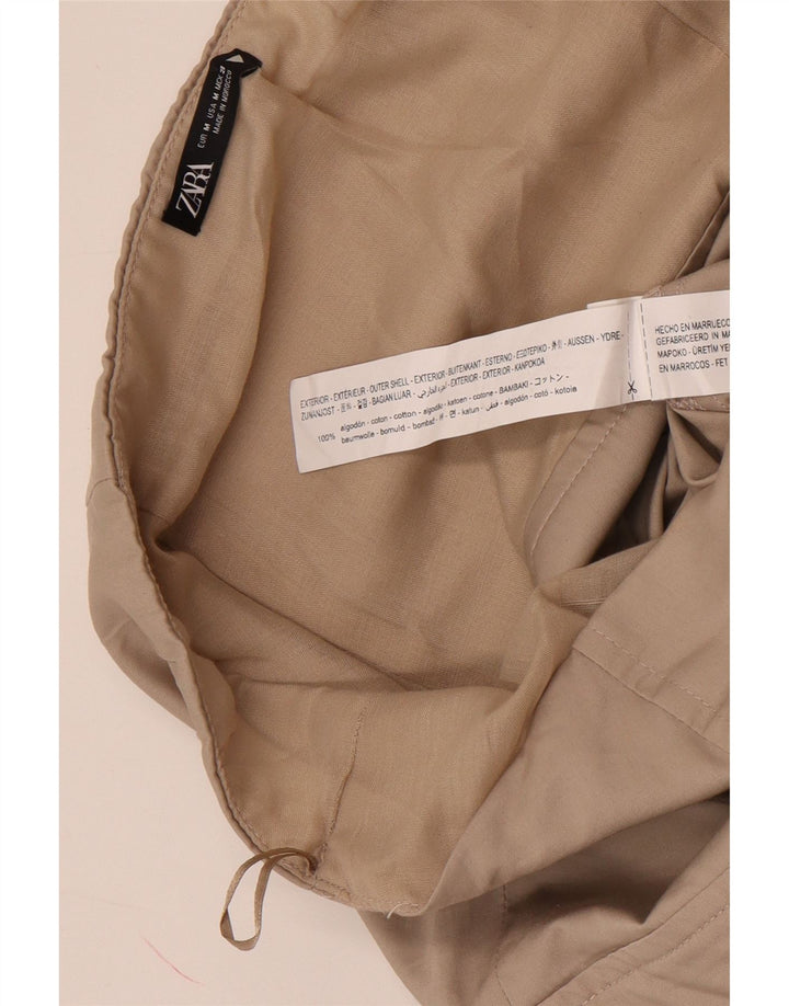 Zara γυναικεία φόρμα στράπλες UK 12 μεσαίου γκρι βαμβακερή