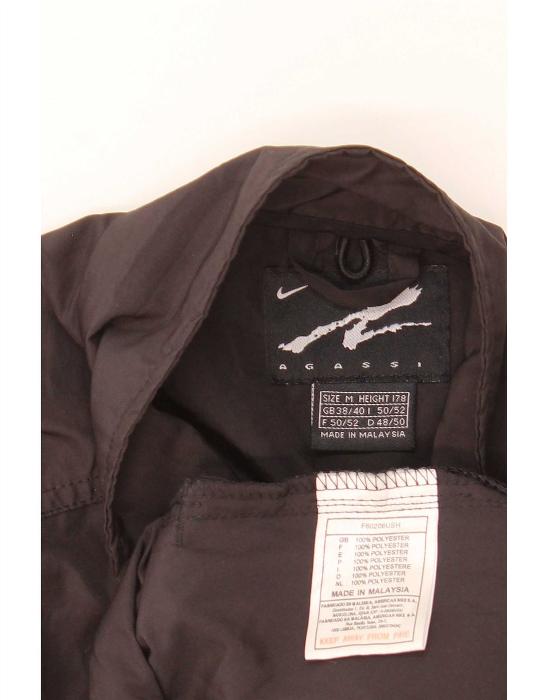 Ανδρική φόρμα Nike Andre Agassi Top Jacket UK 38/40 Medium Black