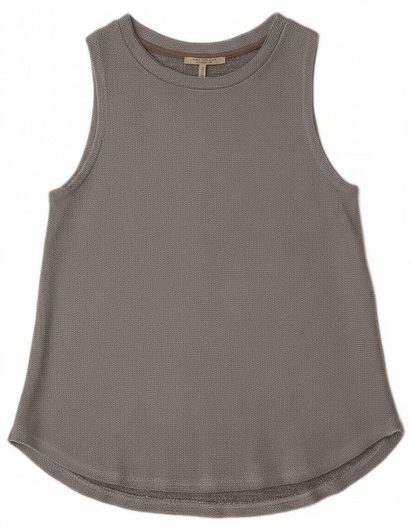 Zara Γυναικείο γιλέκο Trafaluc Tank Top UK 10 Small Grey Flecked Cotton