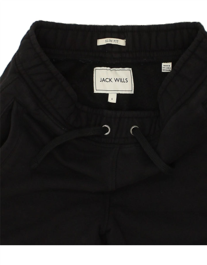 JACK & JONES Mens Slim Fit Tracksuit Trousers Joggers Small Black Cotton | Vintage Jack & Jones | Thrift | Second-Hand Jack & Jones | Used Clothing | Messina Hembry 