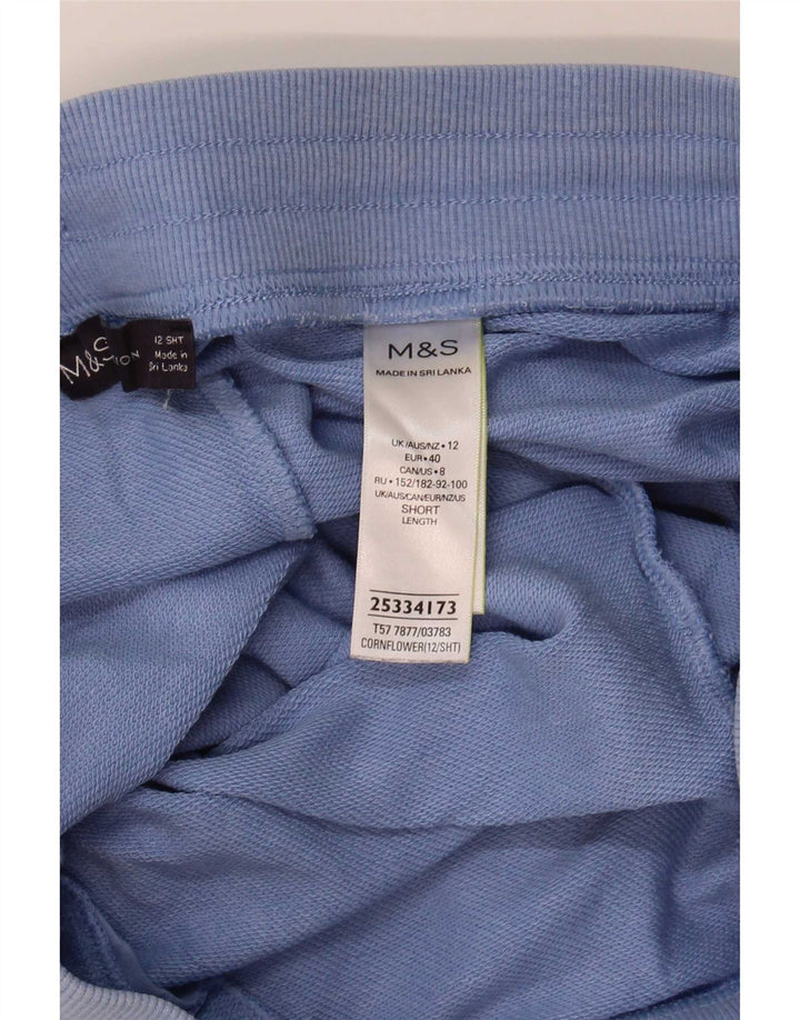 Marks & Spencer Γυναικεία φόρμα παντελόνι Joggers UK 12 μεσαίο μπλε βαμβακερό