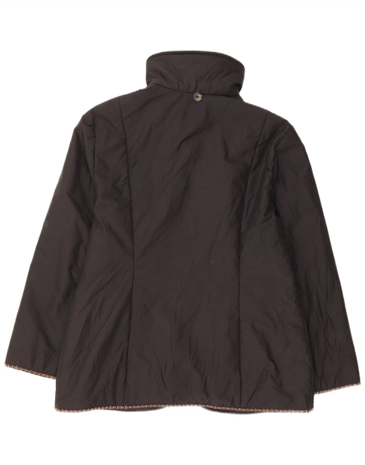 Vintage Γυναικείο Αντιανεμικό Μπουφάν IT 48 XL Μαύρο Πολυεστέρας