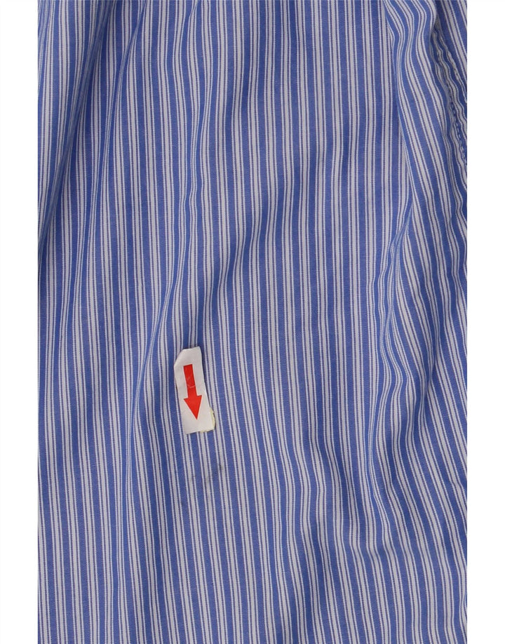 Chaps Ανδρικό πουκάμισο Easy Care XL Μπλε ριγέ βαμβακερό