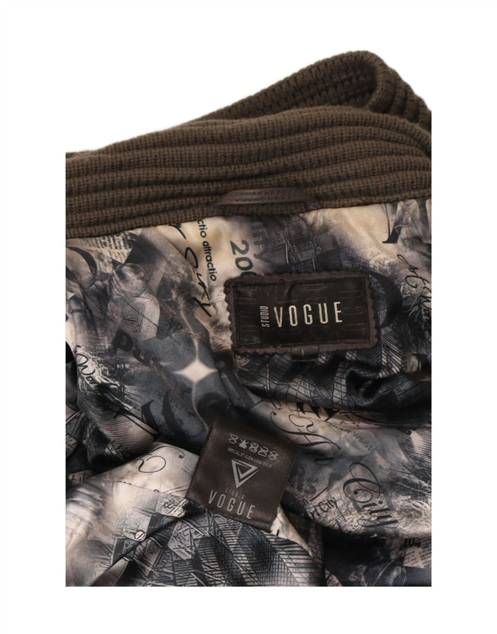 Vogue Γυναικείο Δερμάτινο Παλτό UK 14 Large Grey