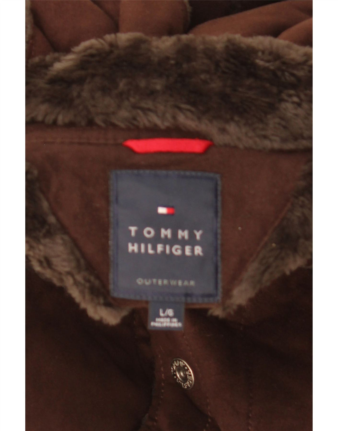 Ανδρικό πουκάμισο Tommy Hilfiger, καφέ μεγάλο