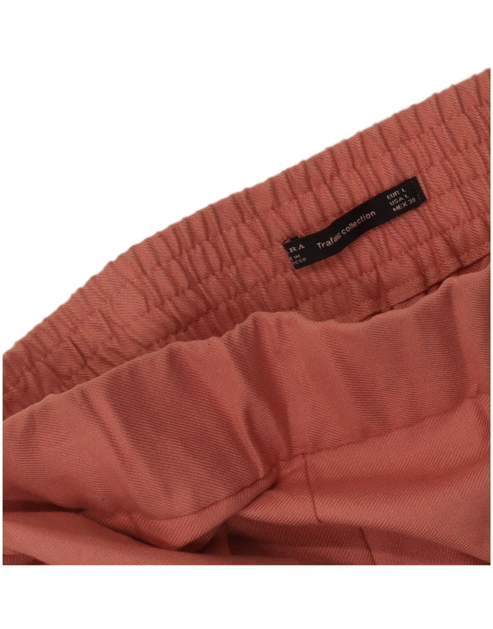 Zara Γυναικείο Παντελόνι Capri Μεγάλο W30 L22 Ροζ