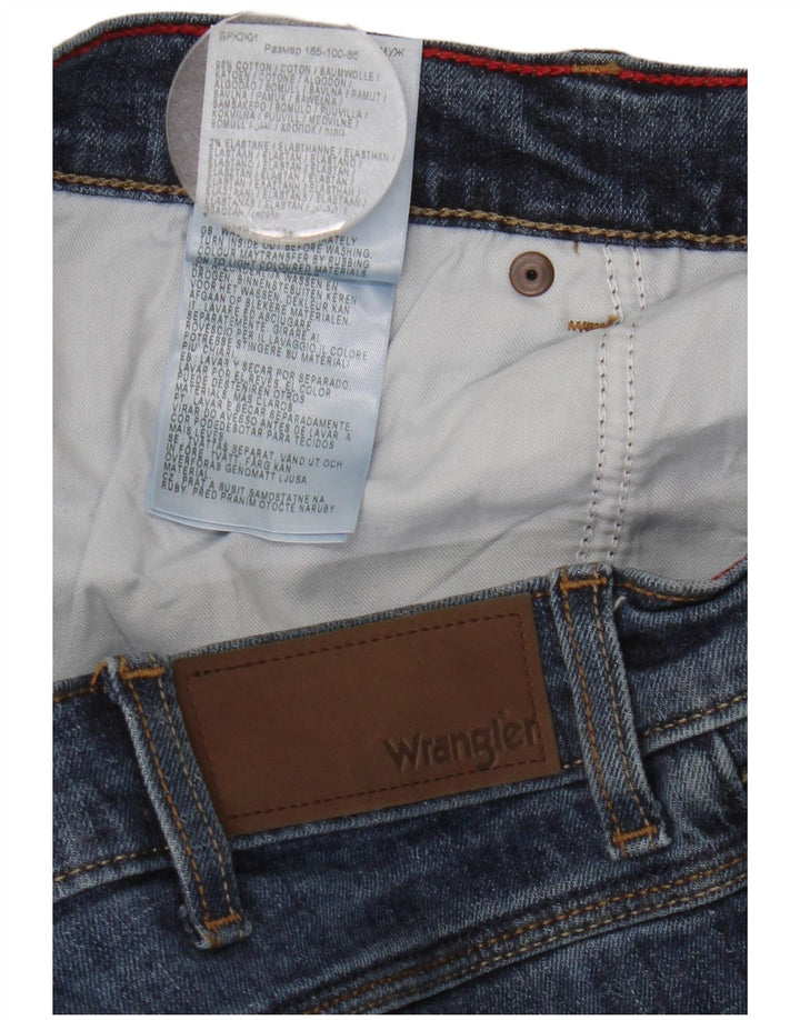 Ανδρικό τζιν κανονικό ίσιο Wrangler W34 L30 Μπλε βαμβακερό