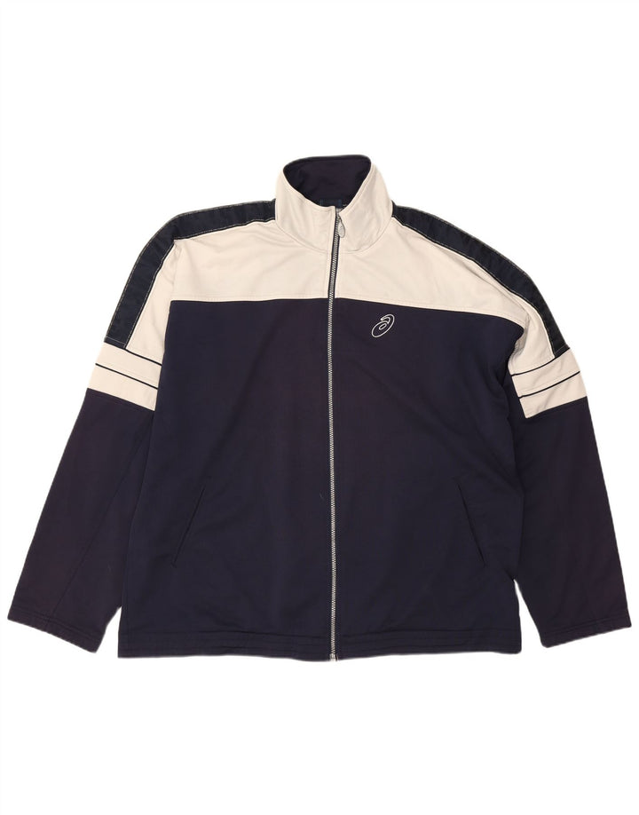 Ανδρική φόρμα Asics Top Jacket 2XL Navy Blue Colourblock