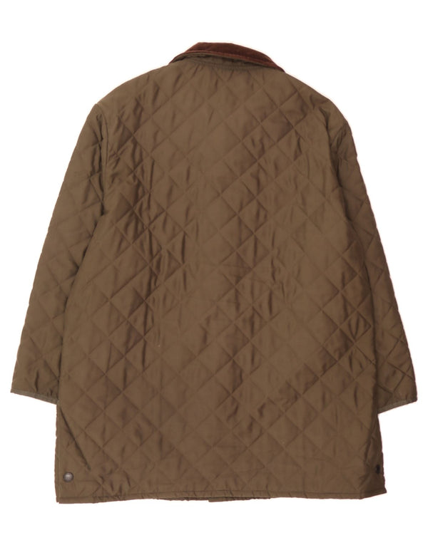 BARBOUR Mens Quilted Jacket UK 42 XL Brown Polyester Classic
