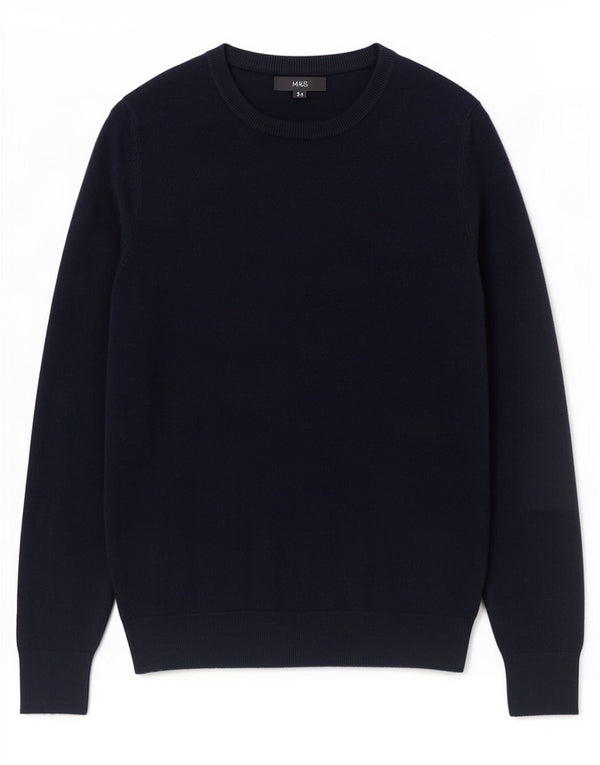 Ανδρικό πουλόβερ Marks & Spencer Boat Neck Jumper Small Navy Blue Acrylic