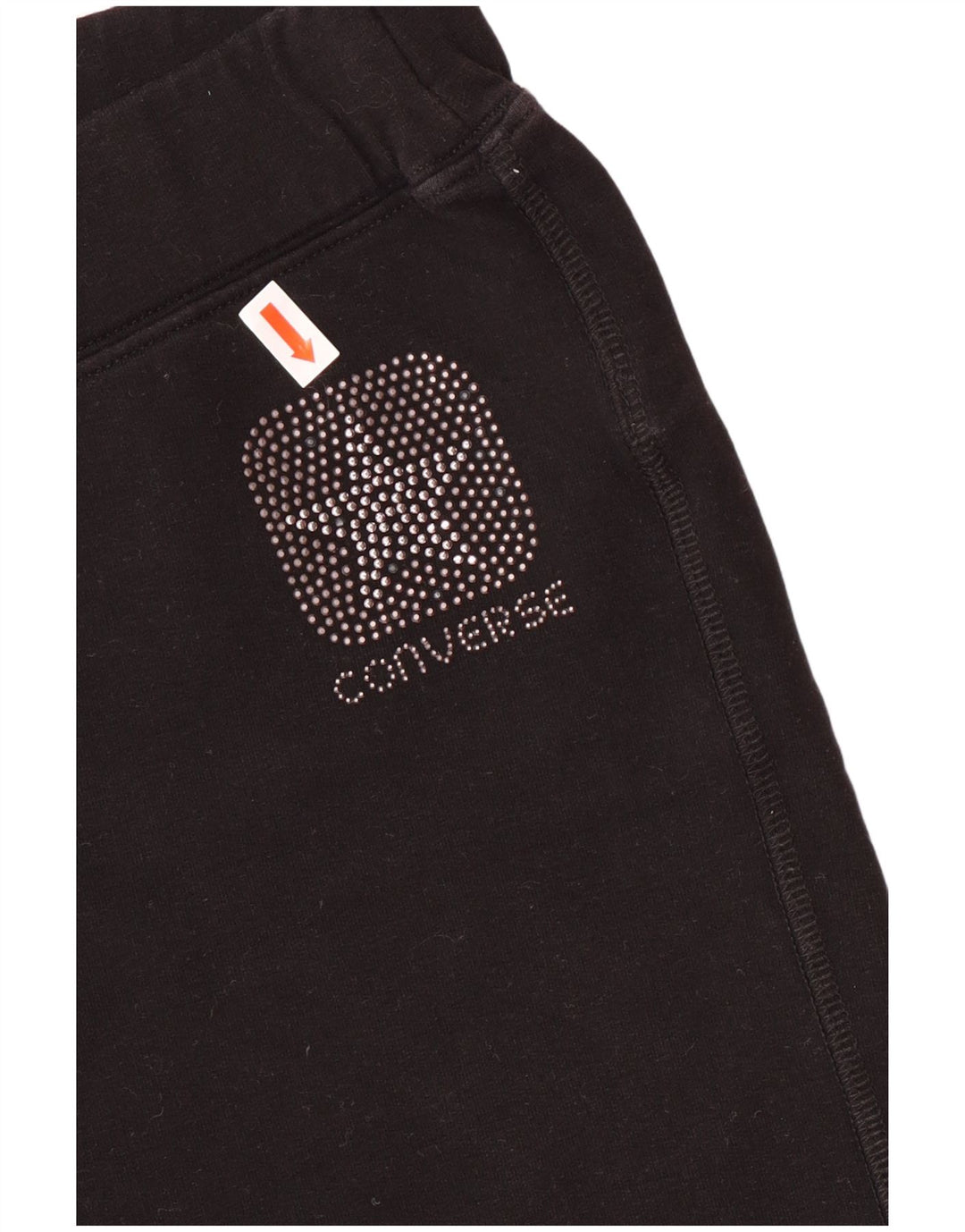 CONVERSE Womens Sport Shorts UK 12 Medium  Black Cotton