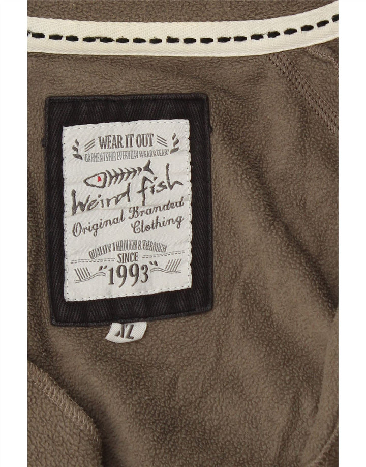 WEIRD FISH Ανδρικό φερμουάρ Fleece Jumper XL Γκρι
