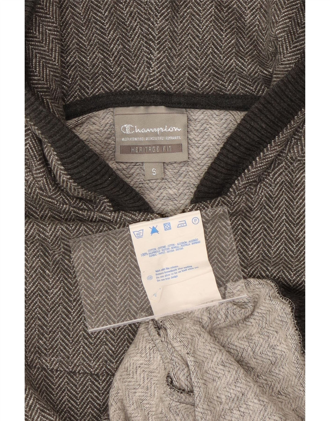 CHAMPION Γυναικείο πουλόβερ Heritage Fit Zip Hoodie UK 10 Small Grey