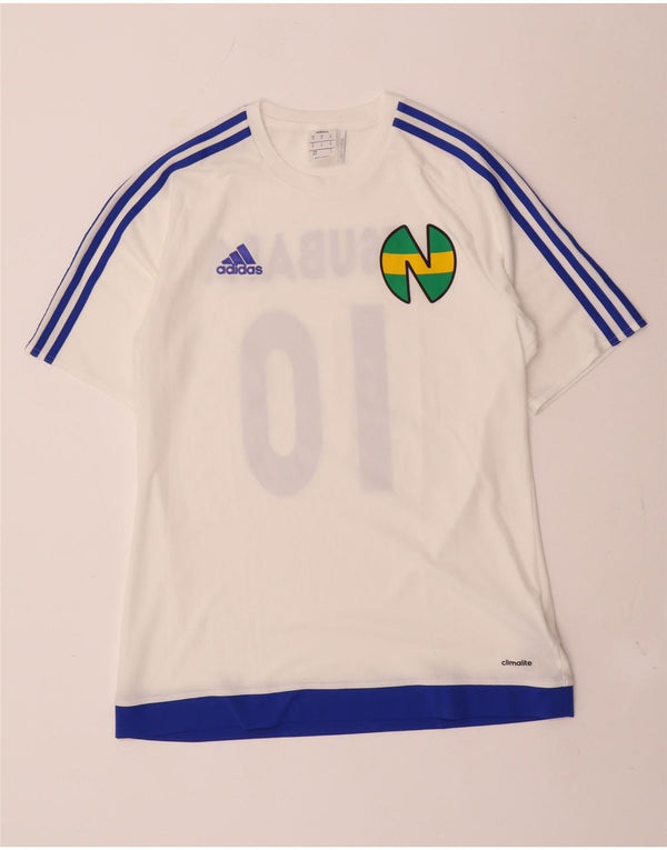 Ανδρικό γραφικό T-Shirt Adidas Climalite Top Medium White Colourblock