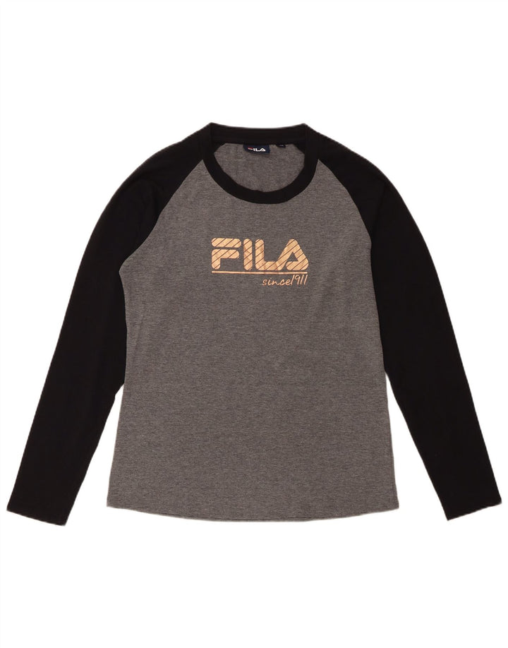 Ανδρικό γραφικό τοπ Fila Μακρυμάνικο IT 52 Large Grey