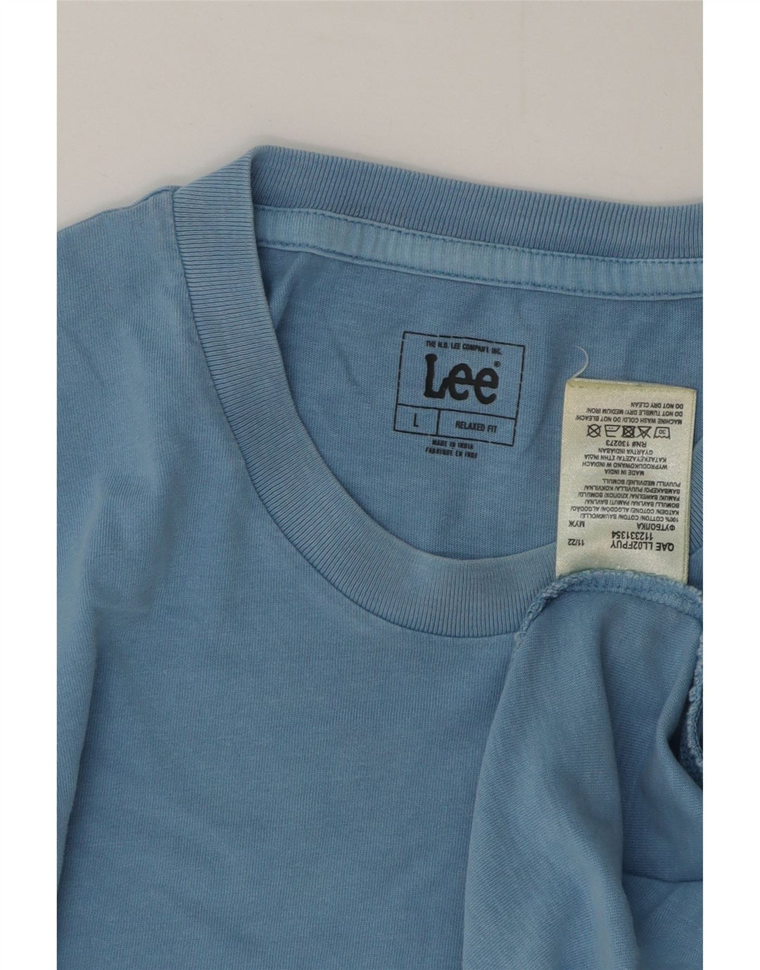 Lee Ανδρικό T-Shirt Relaxed Fit Top μεγάλο μπλε βαμβακερό