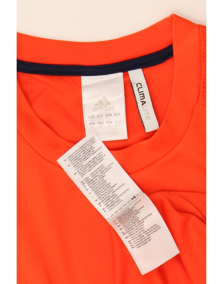 Ανδρικό T-Shirt Climalite Adidas Top Medium Orange Colourblock Polyester